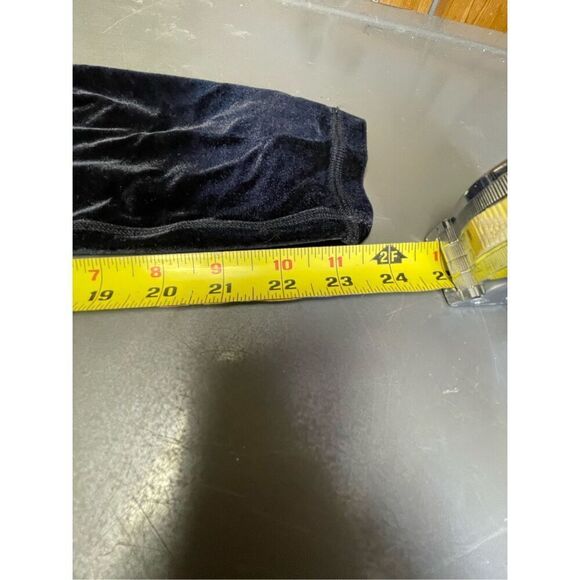 Athleta Elation Velvet Navy Leggings Size L - Picture 5 of 5